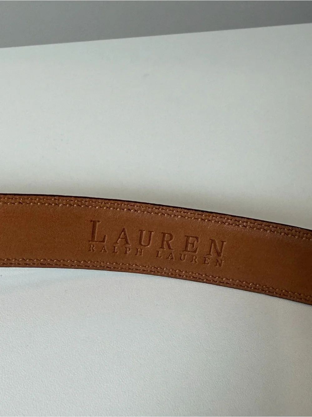 Ralph Lauren Women’s 3X Dark Brown Croc-Embossed Genuine Leather Belt Lux